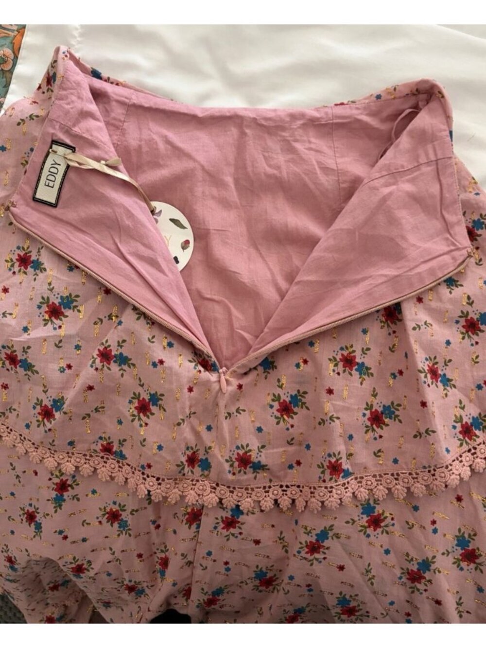 Eddy Women's Brenda Tiered Skirt in Primrose Bouquet Floral Size XS $278 NWT - Picture 11 of 12